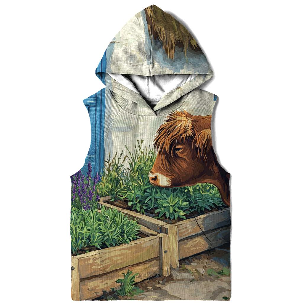 Highland Cow Herb Garden At The Croft graphic hoodies