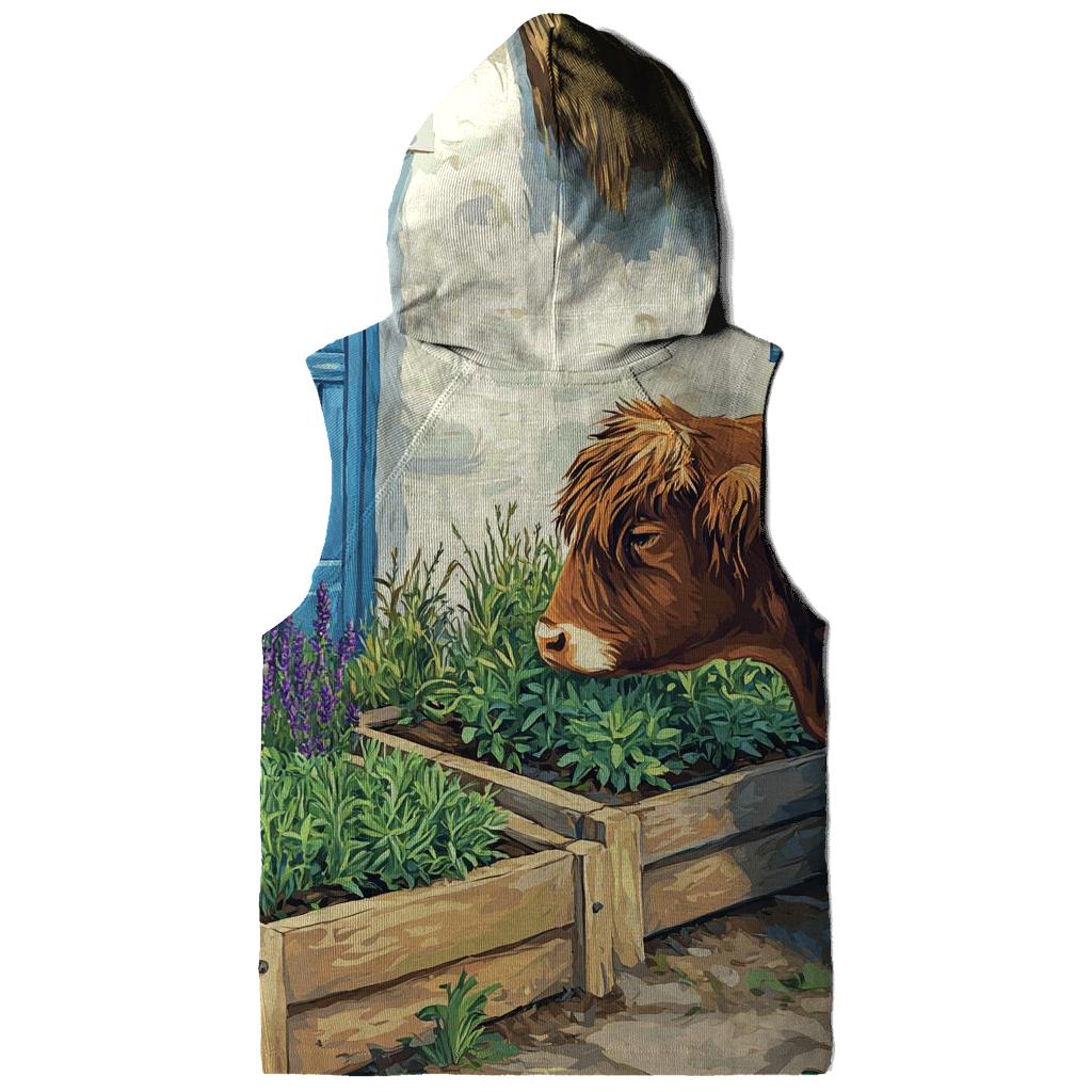 Highland Cow Herb Garden At The Croft graphic hoodies