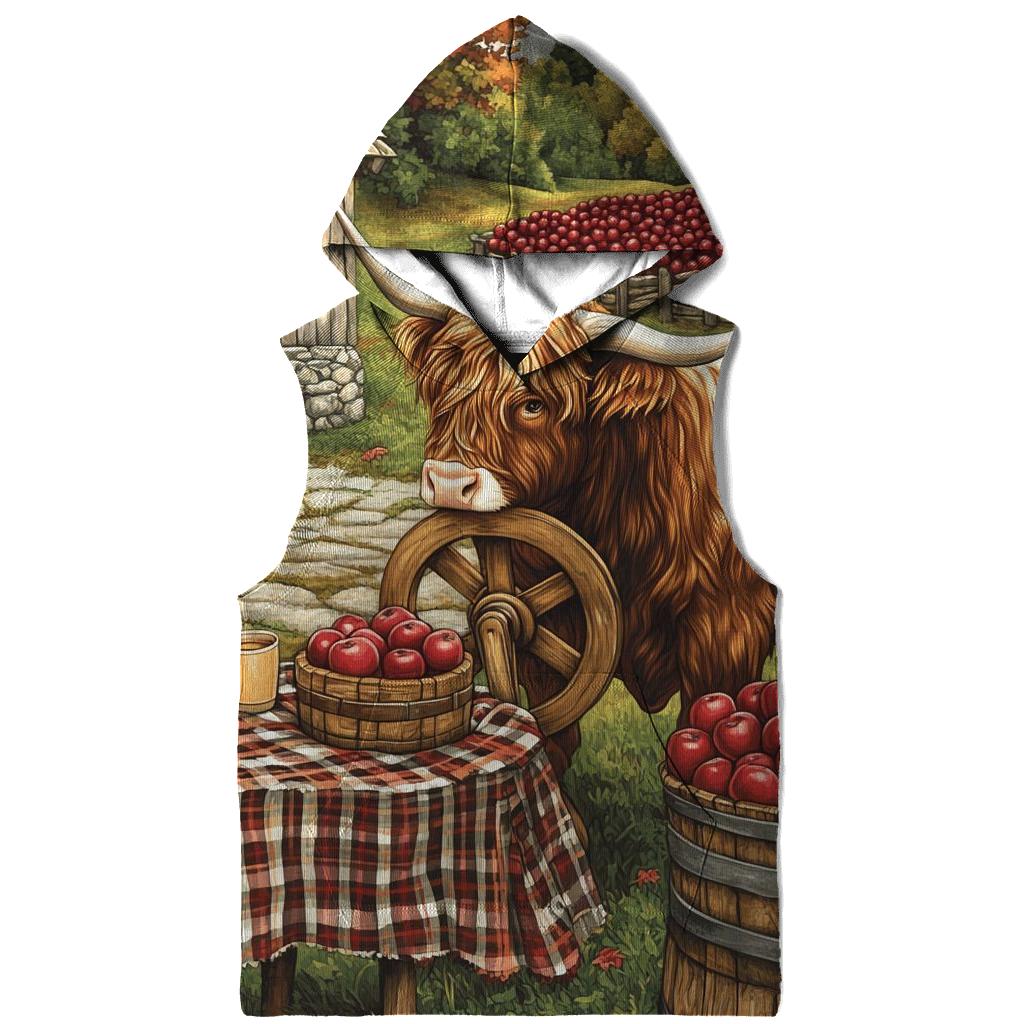 Highland Cow Orchard Cider Press embroidered hoodies