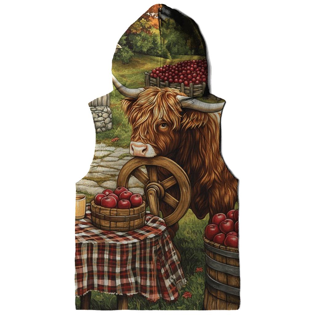 Highland Cow Orchard Cider Press embroidered hoodies