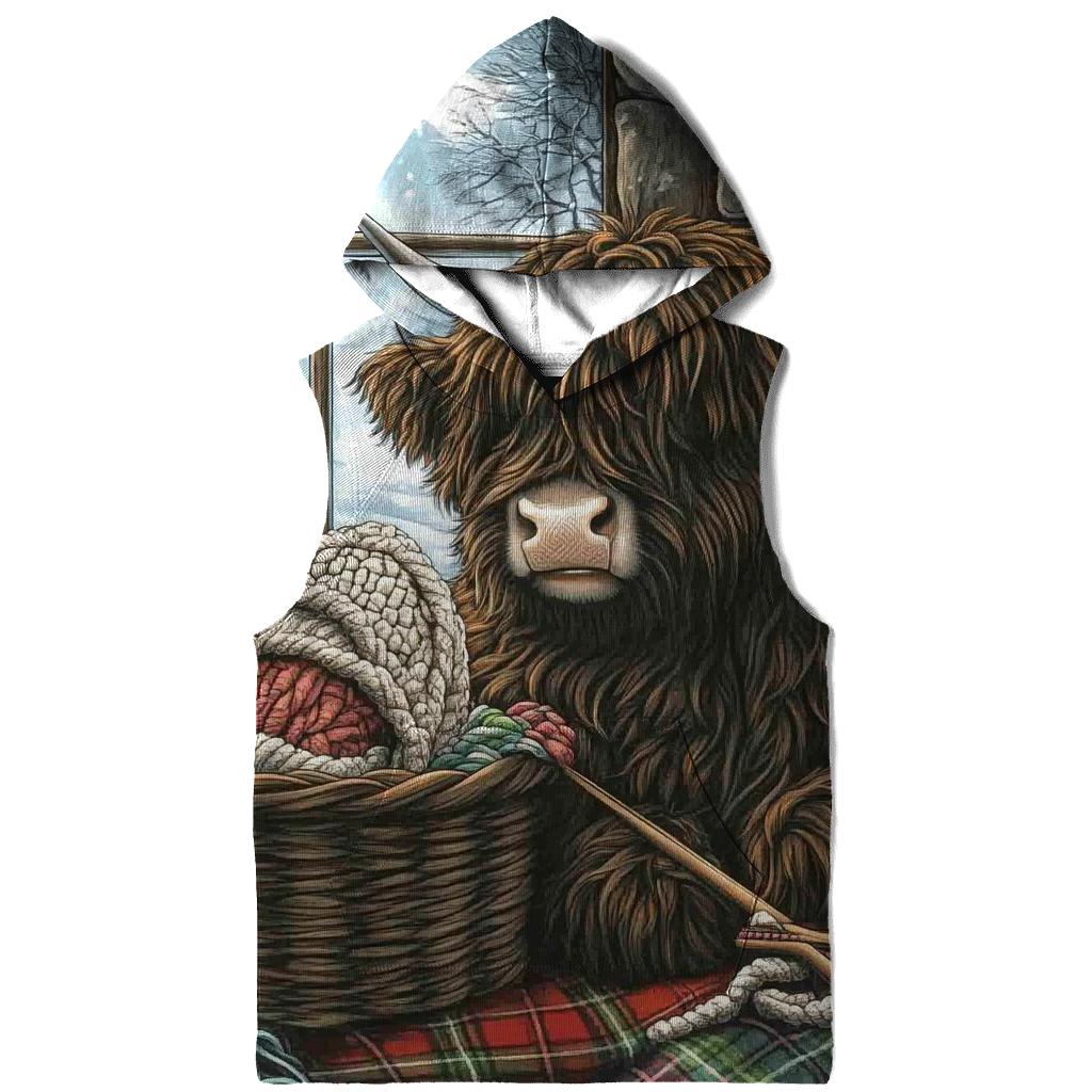 Highland Cow Winter Wool Hat Knitter hoodies fashion