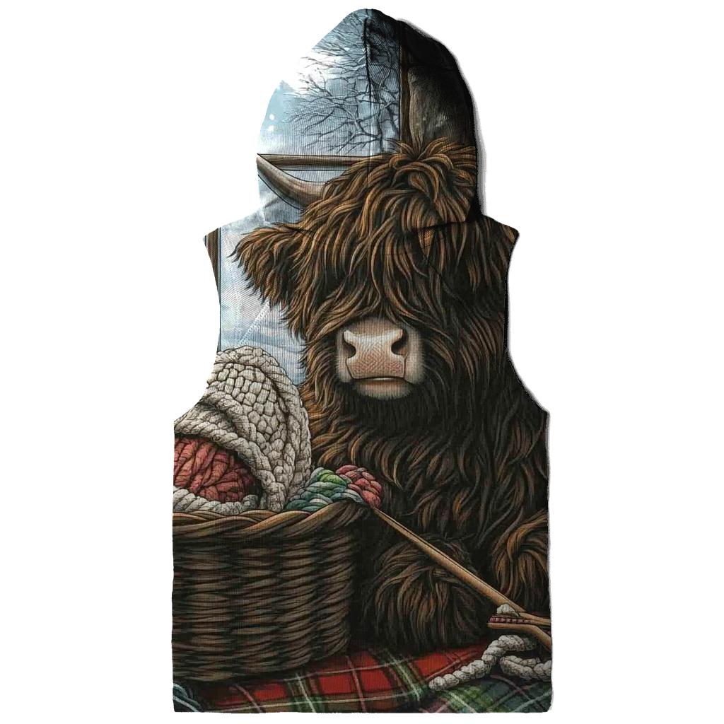 Highland Cow Winter Wool Hat Knitter hoodies fashion