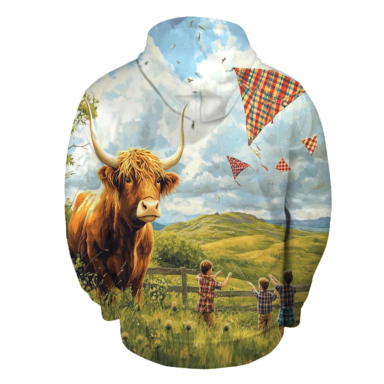 Tartan Kite Workshop Highland Cow hoodie trends