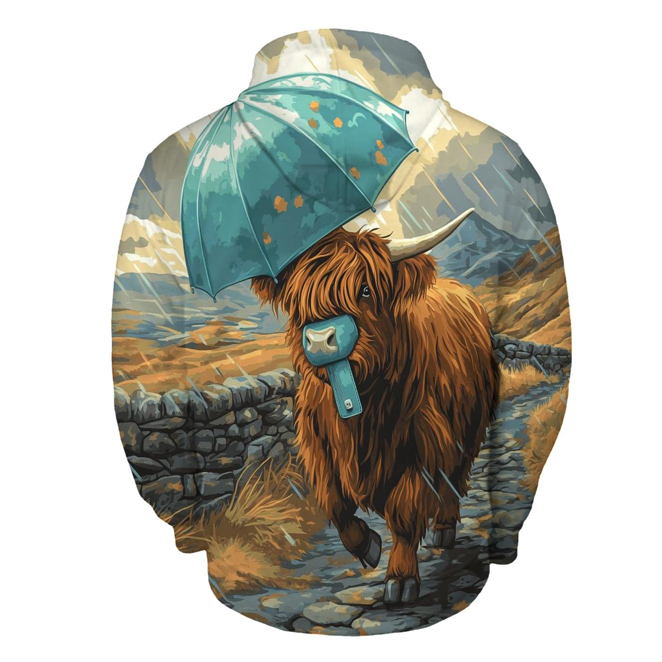 Stormproof Umbrella Highland Cow custom hoodies