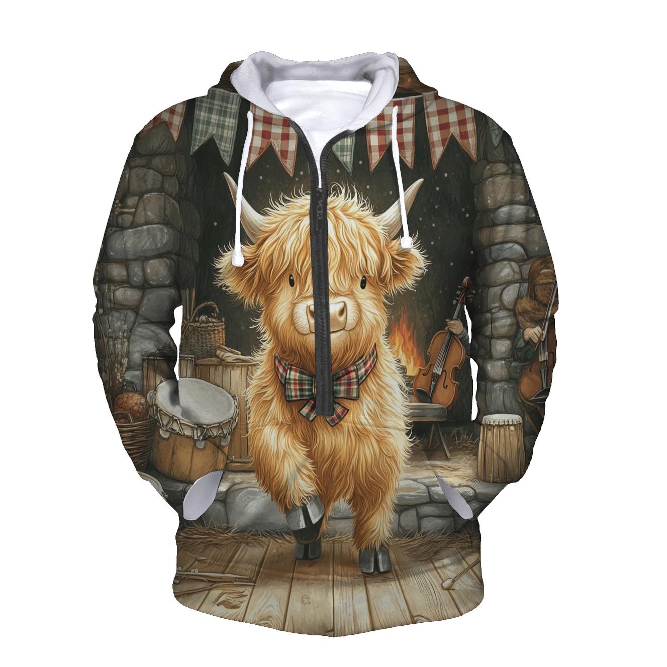 Ceilidh Dance Floor Highland Cow hoodie designs