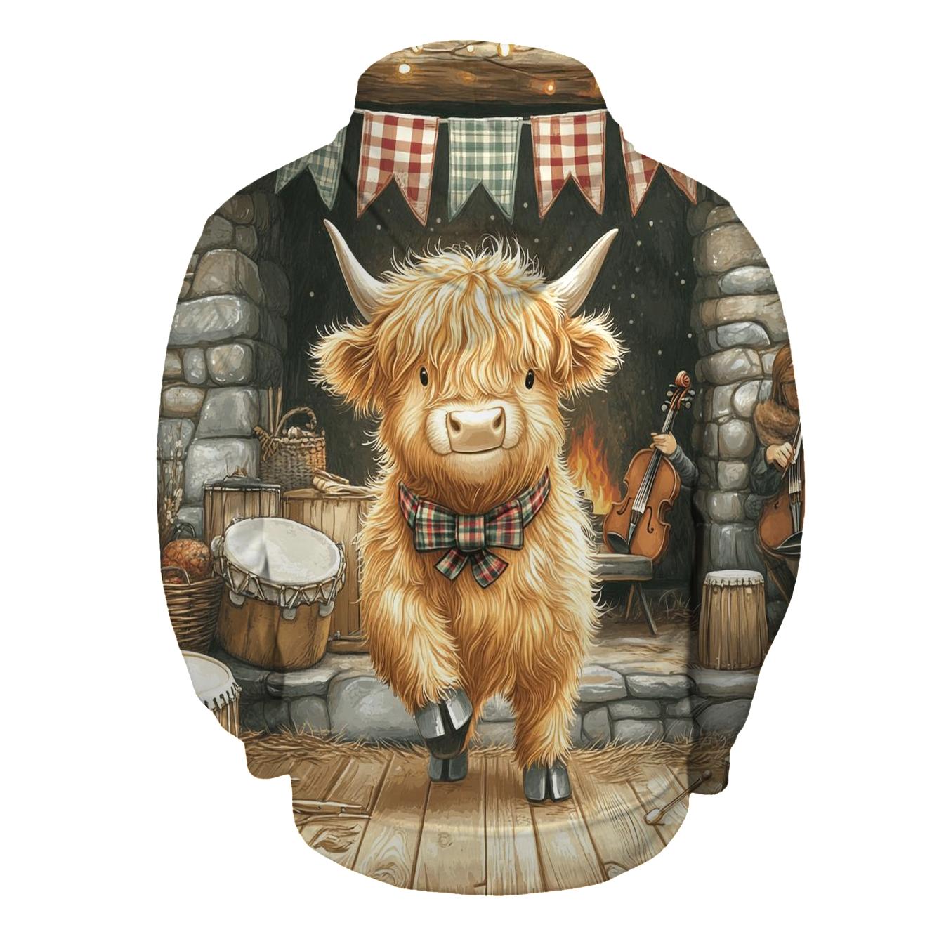 Ceilidh Dance Floor Highland Cow hoodie designs
