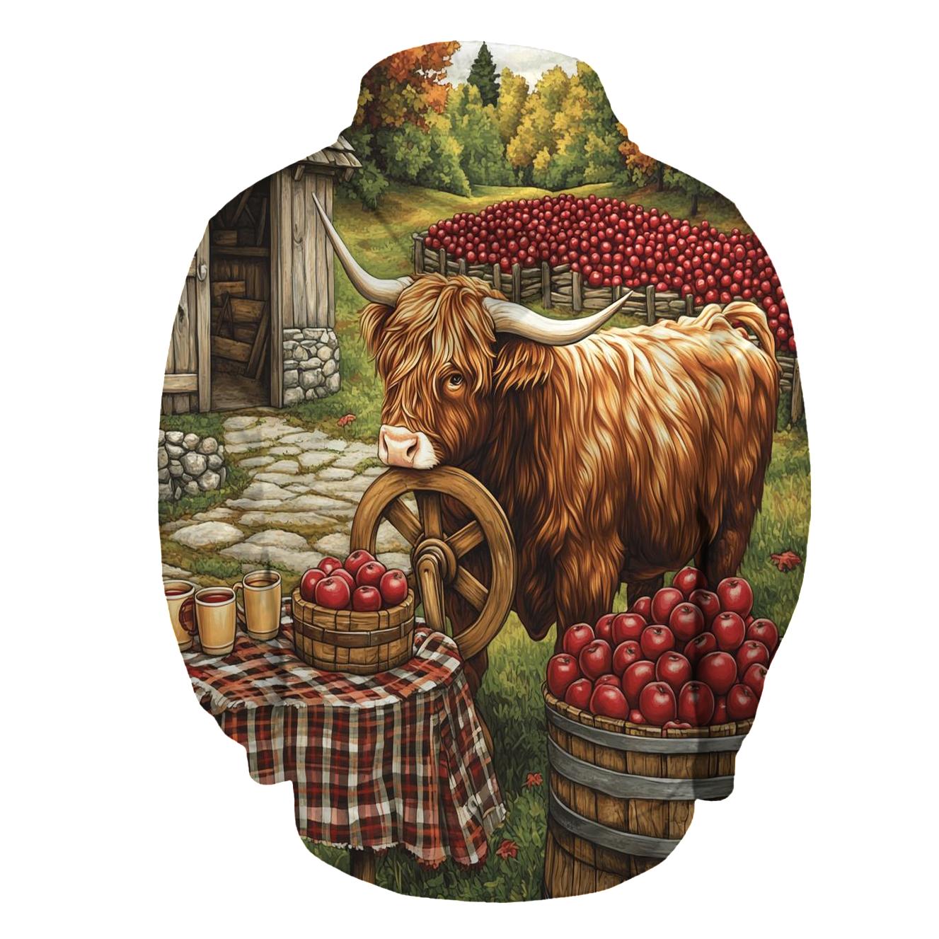 Highland Cow Orchard Cider Press hoodie designs