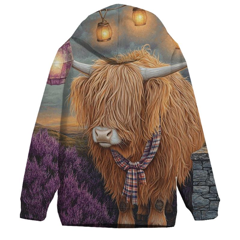 Highland Cow Lantern Festival On The Moor heavyweight hoodies