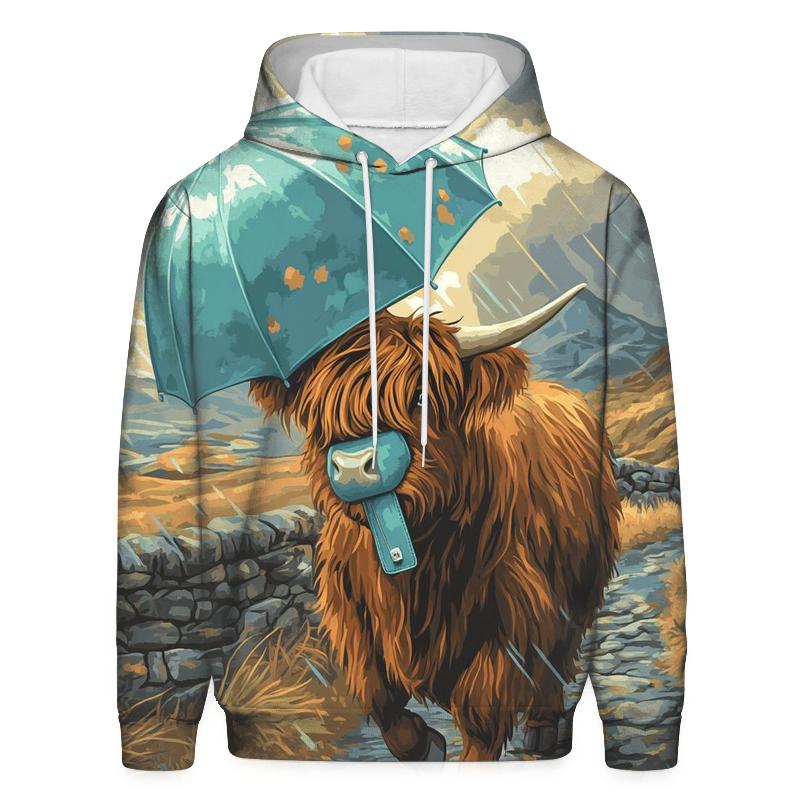 Stormproof Umbrella Highland Cow designer hoodies