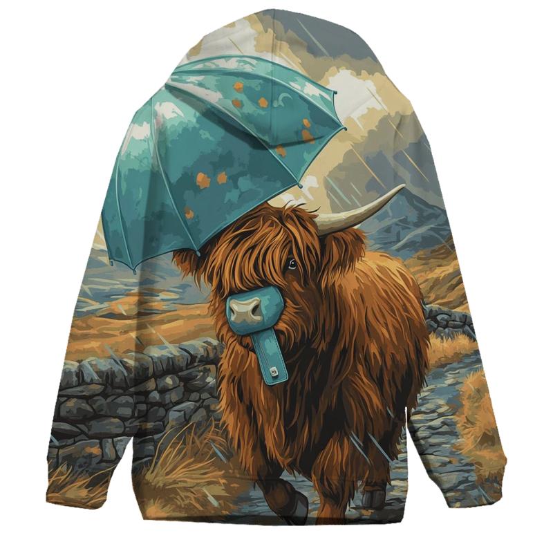 Stormproof Umbrella Highland Cow designer hoodies