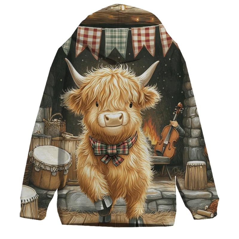 Ceilidh Dance Floor Highland Cow hoodie designs