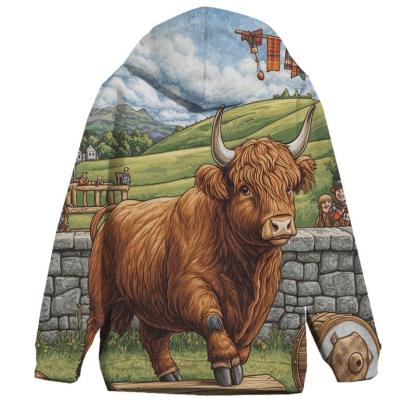 Highland Cow Highland Games Weight Toss hoodie styles