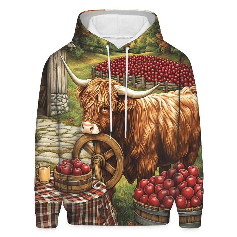 Highland Cow Orchard Cider Press hoodie designs