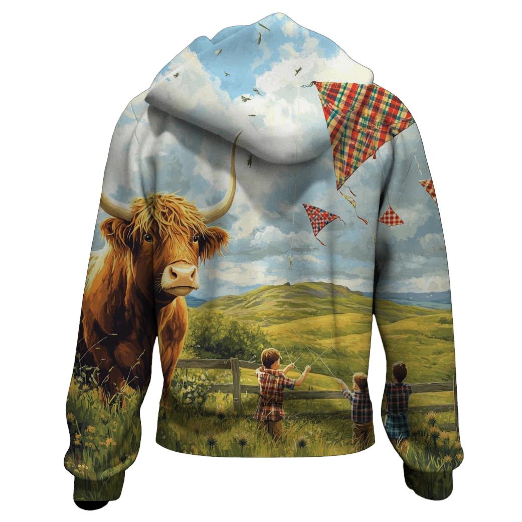 Tartan Kite Workshop Highland Cow hoodie designs
