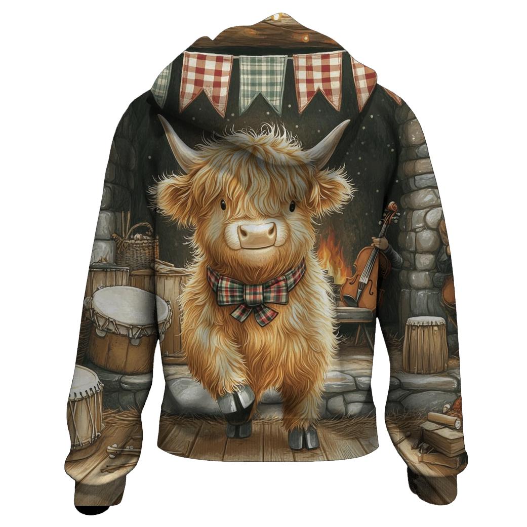 Ceilidh Dance Floor Highland Cow custom hoodies