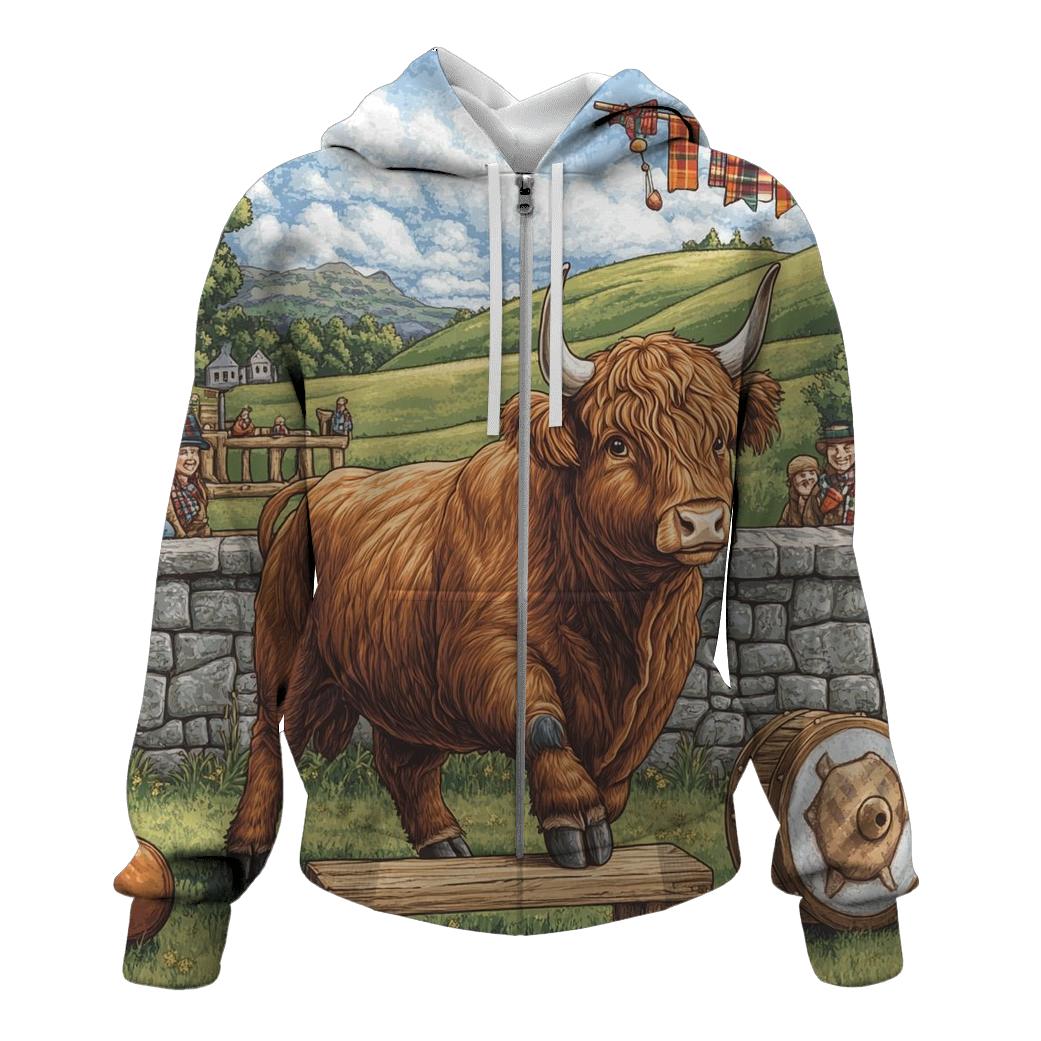 Highland Cow Highland Games Weight Toss hoodie trends