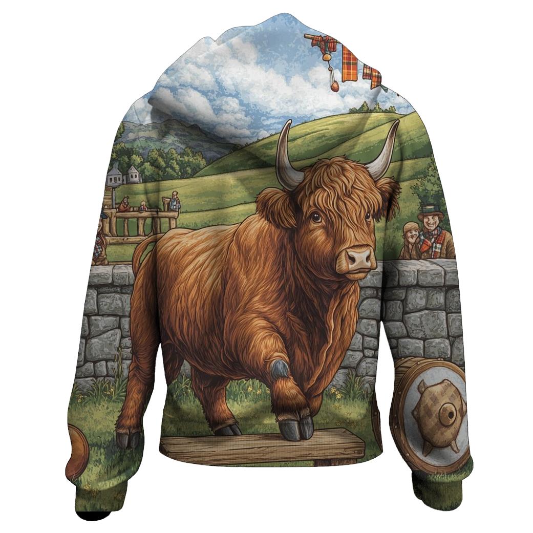 Highland Cow Highland Games Weight Toss hoodie trends