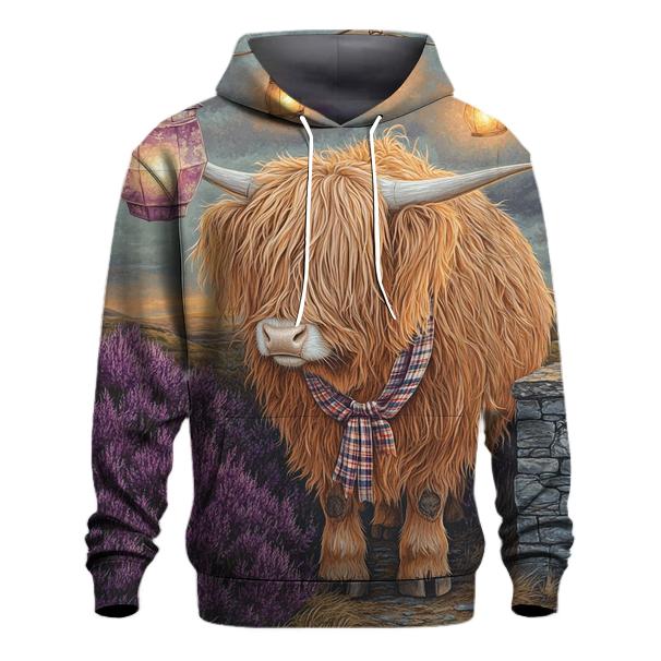 Highland Cow Lantern Festival On The Moor designer hoodies