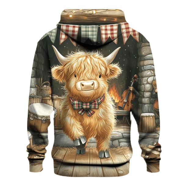 Ceilidh Dance Floor Highland Cow hoodie styles
