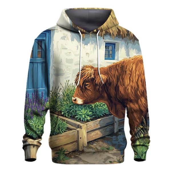 Highland Cow Herb Garden At The Croft custom hoodies