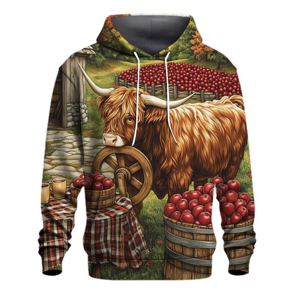 Highland Cow Orchard Cider Press hoodies fashion