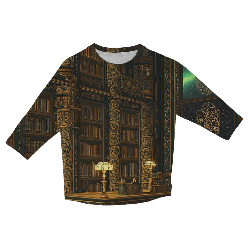 Gustav Klimt Inspired Aurora Library custom 3/4 sleeve shirts