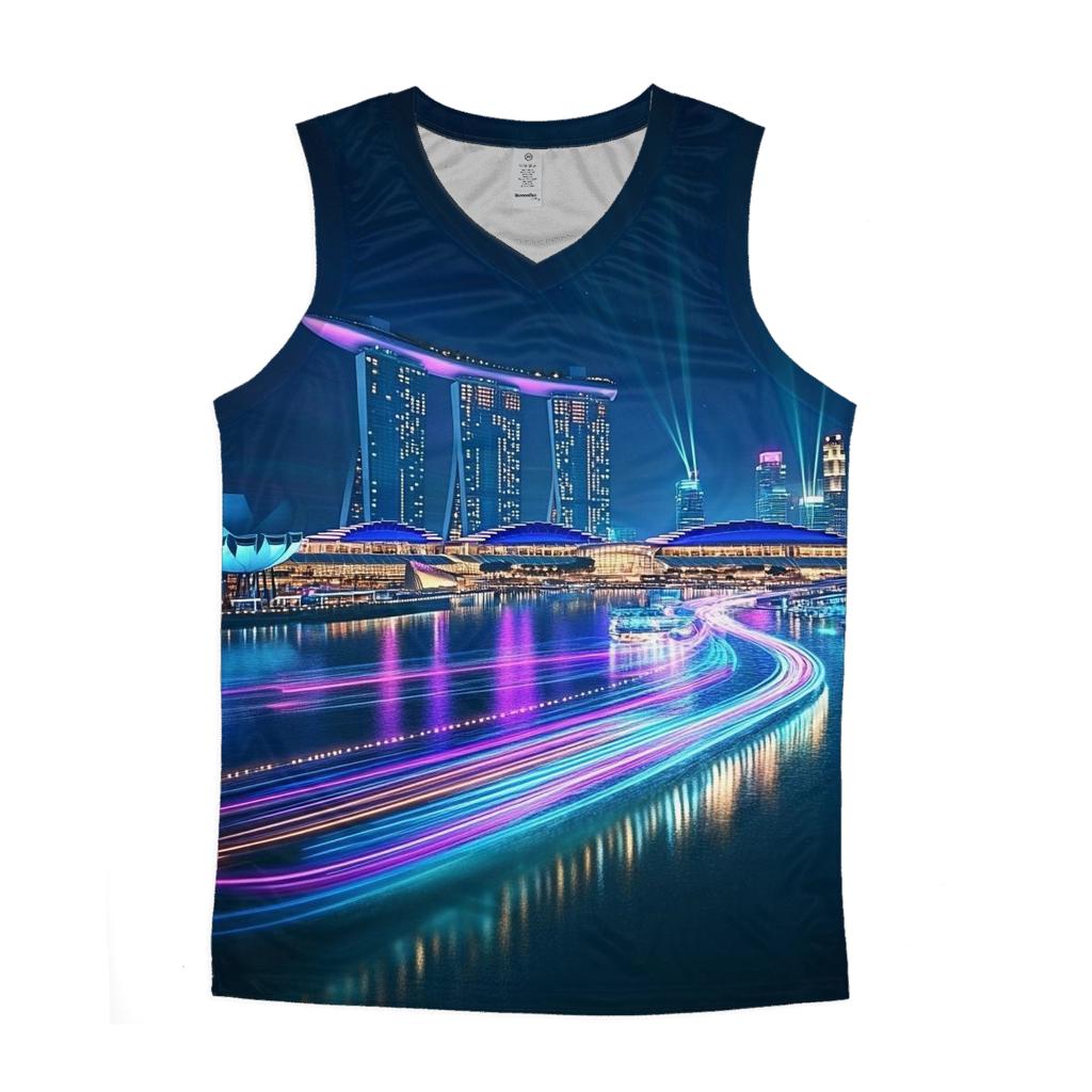 Marina Bay Sands Skyline - Singapore cotton sleeveless tops