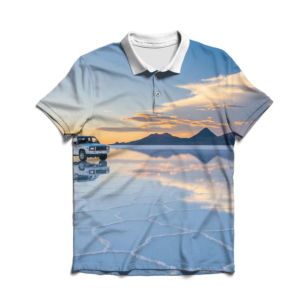Salar De Uyuni Salt Flats - Uyuni designer slim fit polos