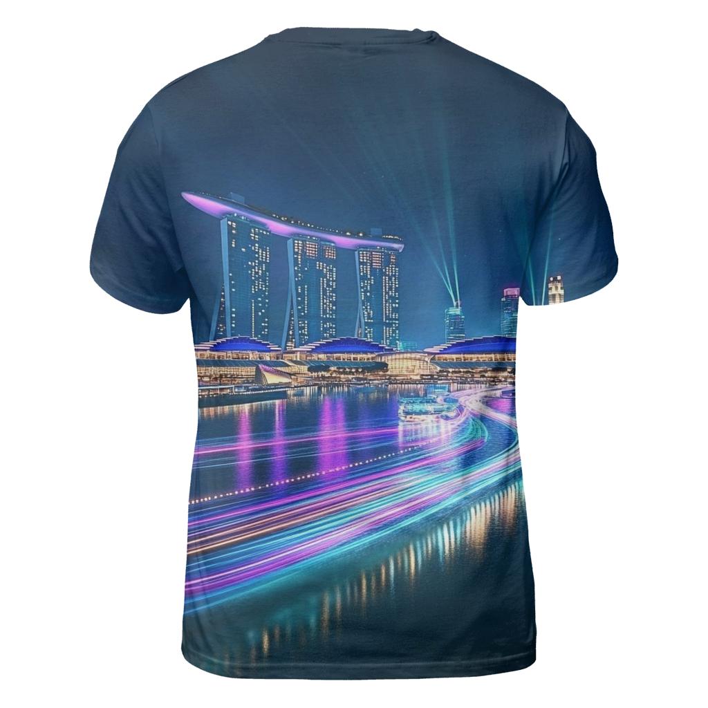 Marina Bay Sands Skyline - Singapore designer pattern shirts