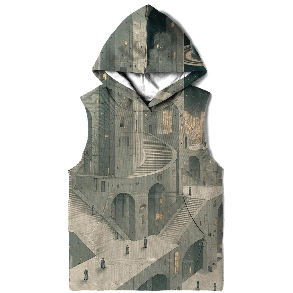 Mc Escher Inspired Stairways Of A Futuristic Spaceport City hoodie trends