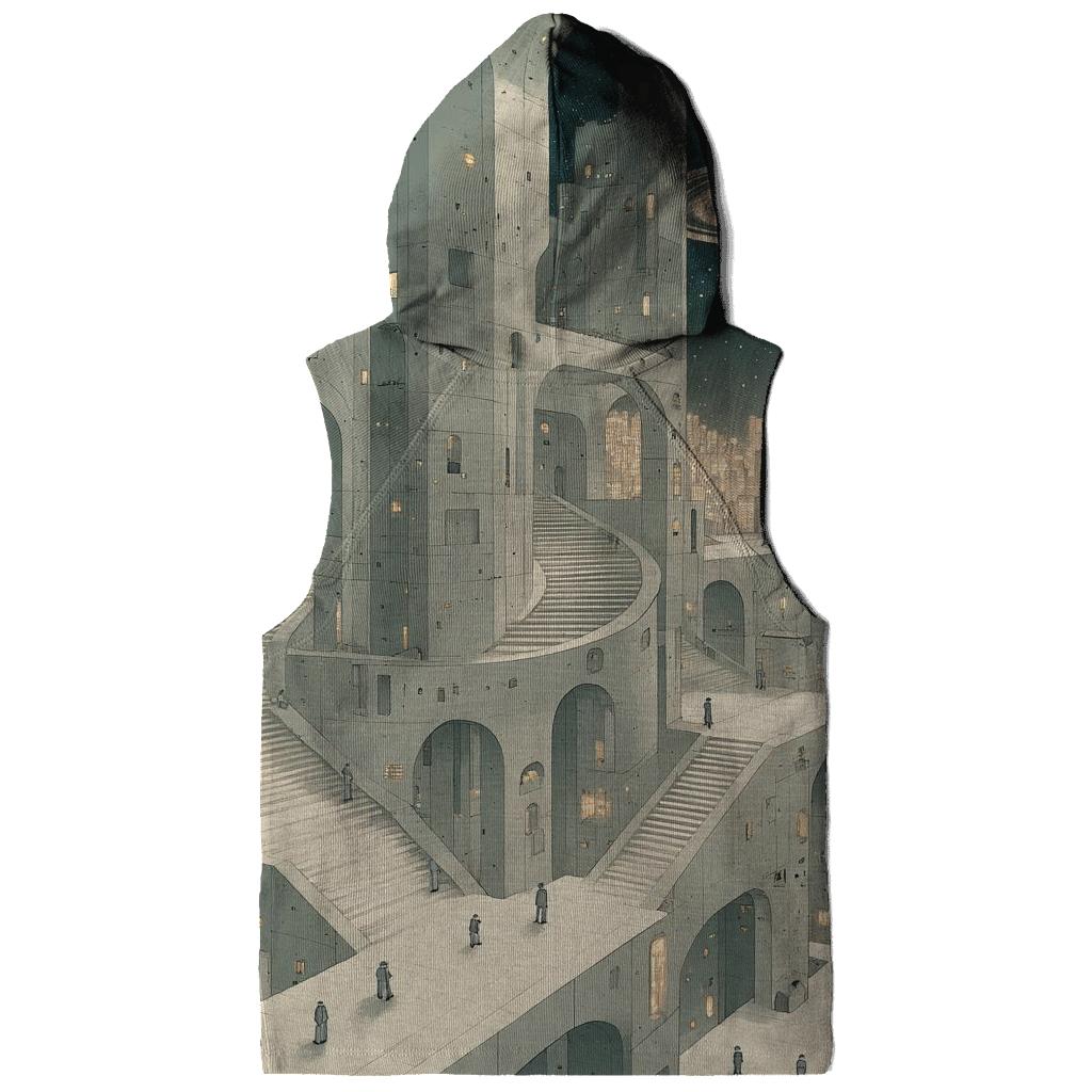 Mc Escher Inspired Stairways Of A Futuristic Spaceport City hoodie trends