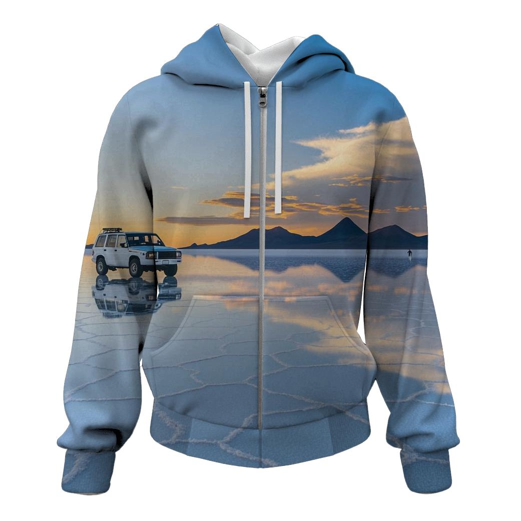 Salar De Uyuni Salt Flats - Uyuni embroidered hoodies