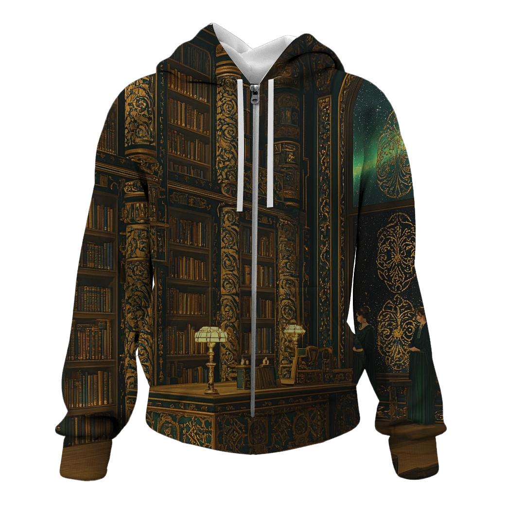 Gustav Klimt Inspired Aurora Library hoodie styles