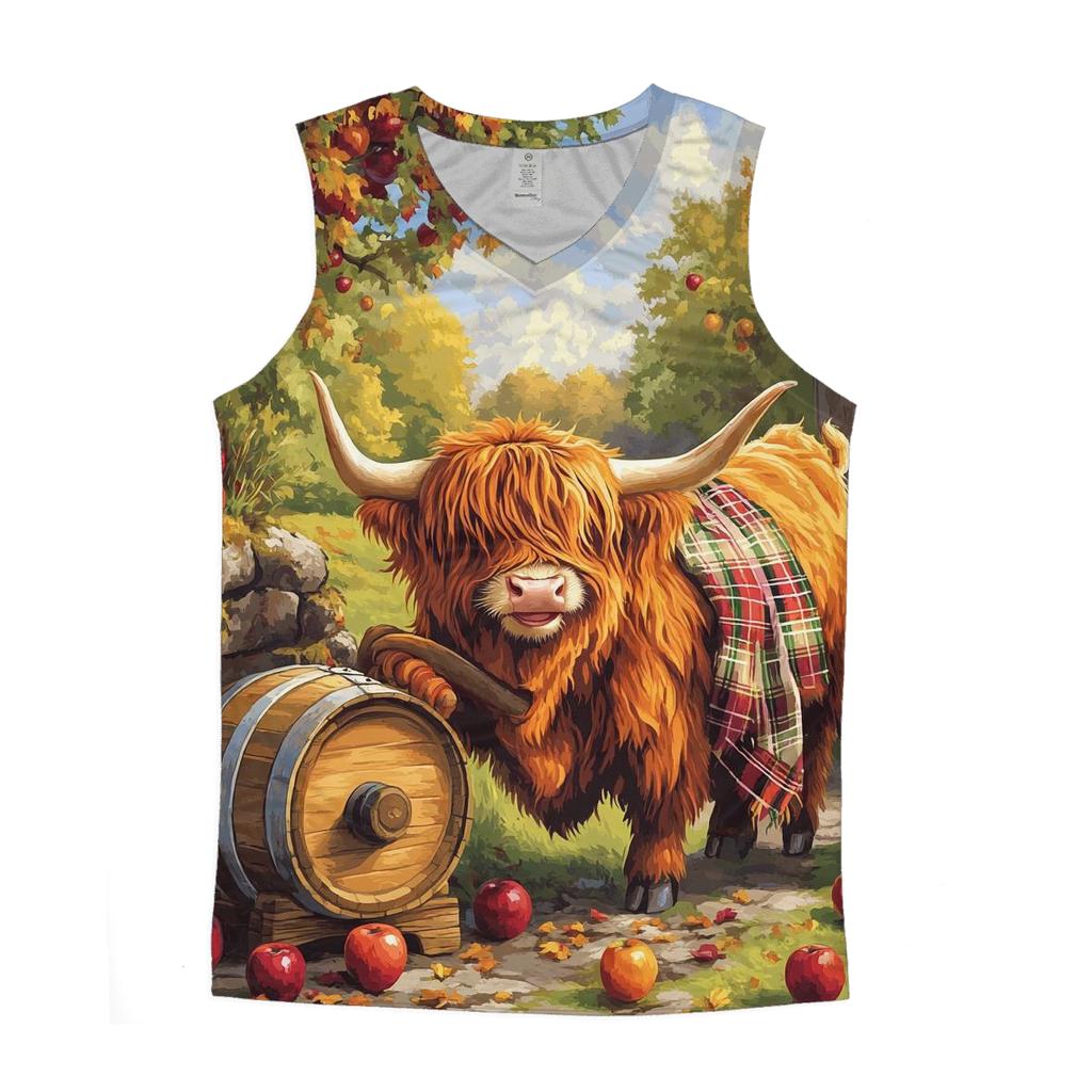 Highland Cow Orchard Cider Press designer workout tanks