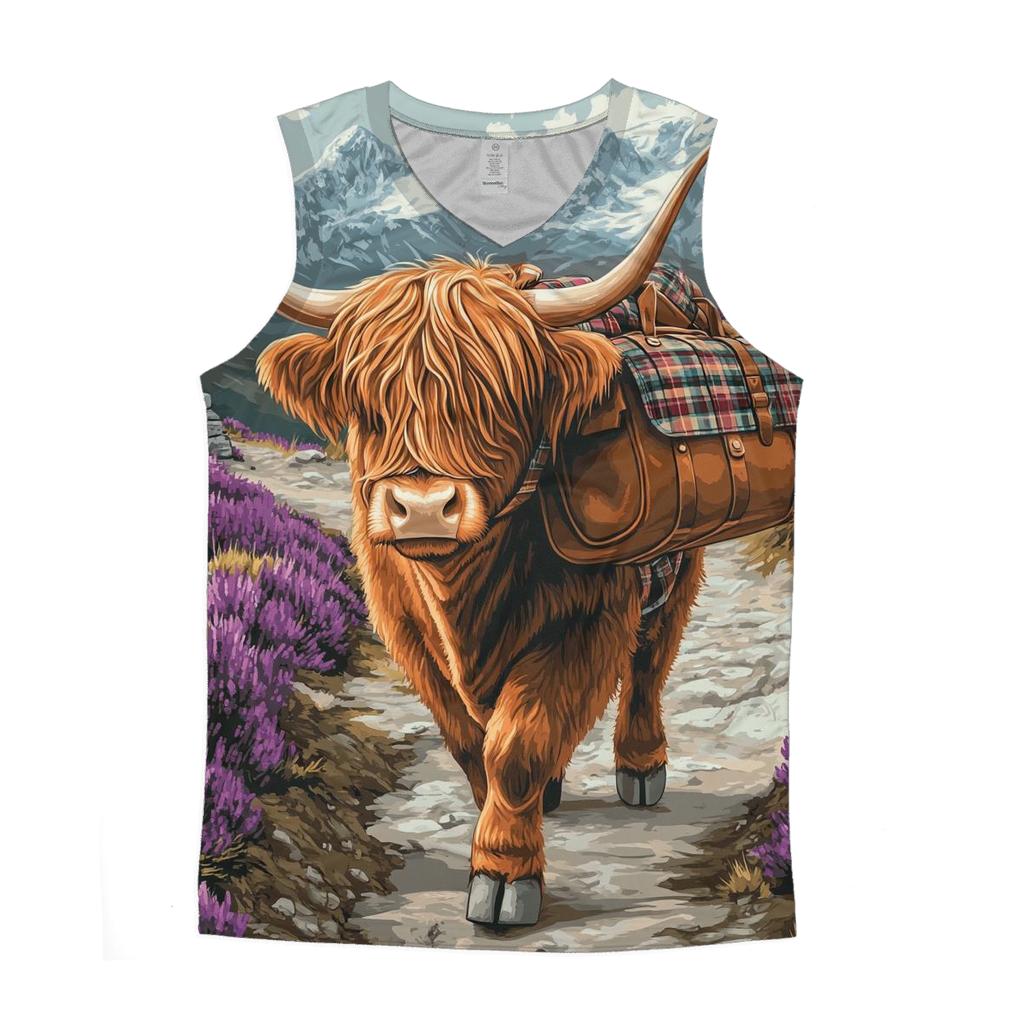 Mountain Pass Mail Carrier Highland Cow custom tank tops