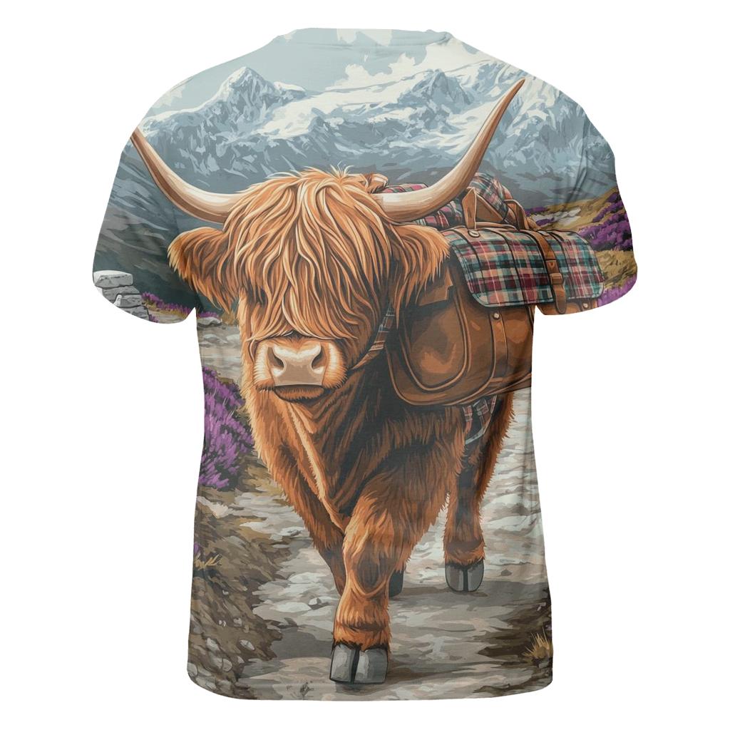 Mountain Pass Mail Carrier Highland Cow personalized full print shirts