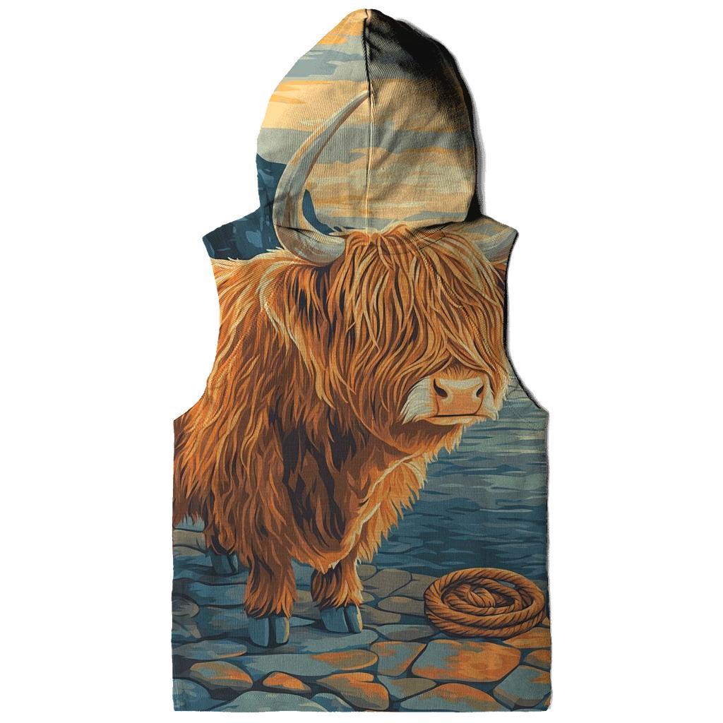 Harbor Lantern Highland Cow zip-up hoodies