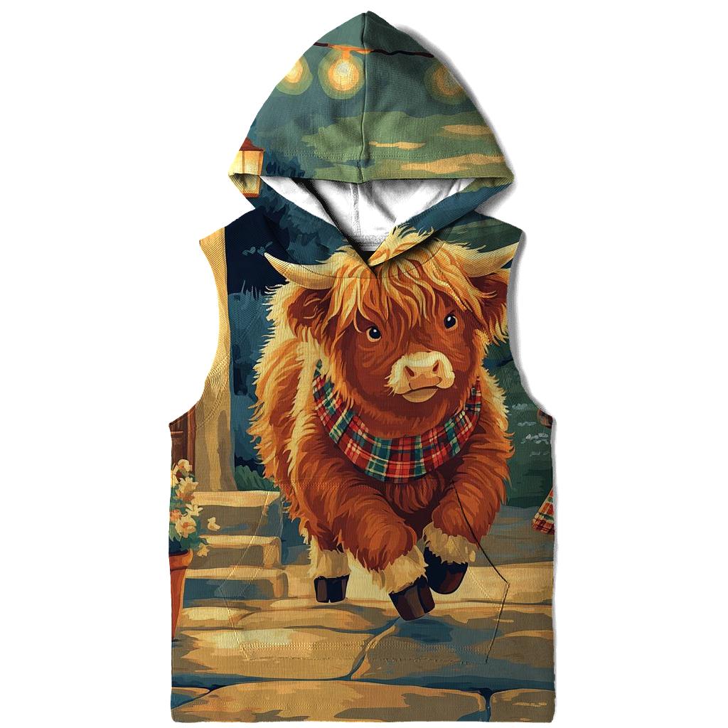 Ceilidh Dance Highland Cow Companion printed hoodies