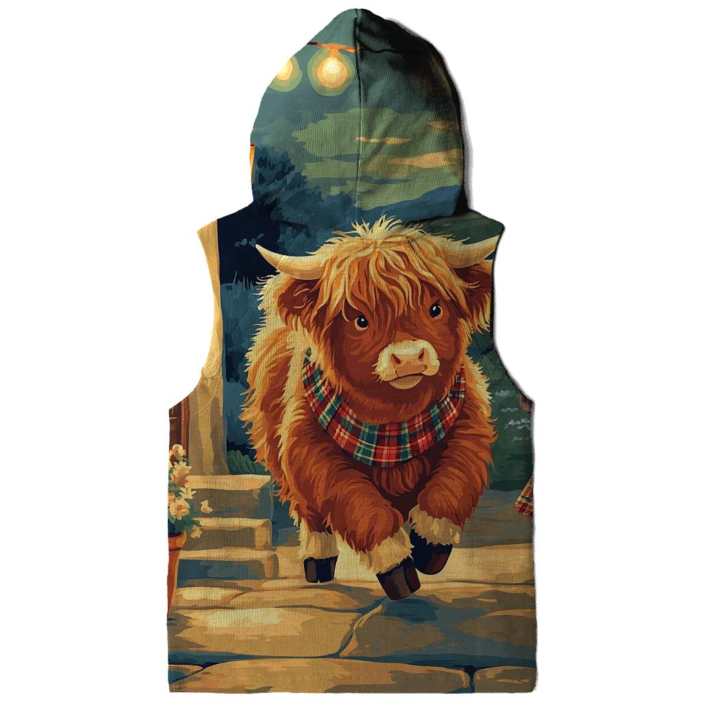 Ceilidh Dance Highland Cow Companion printed hoodies