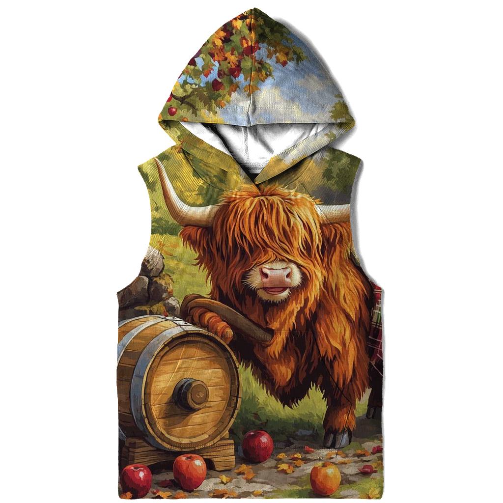 Highland Cow Orchard Cider Press printed hoodies