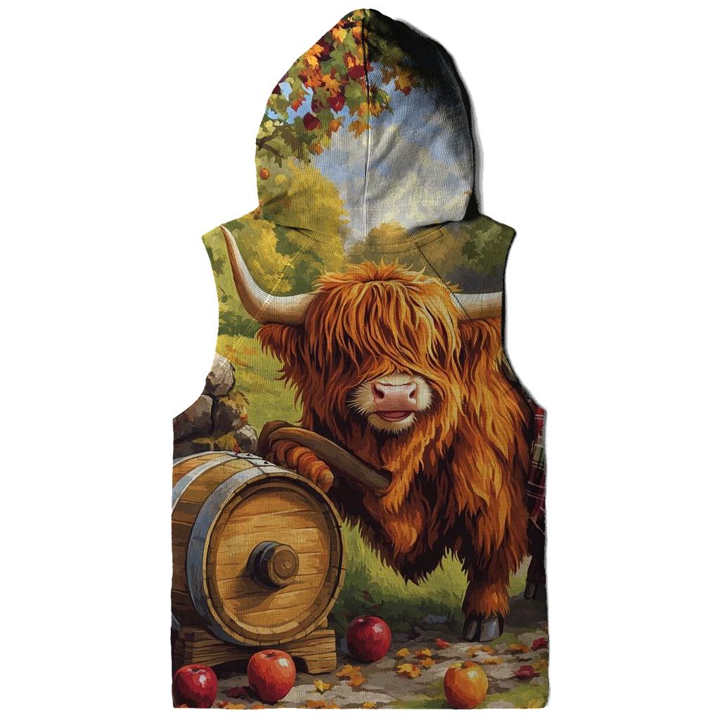 Highland Cow Orchard Cider Press printed hoodies