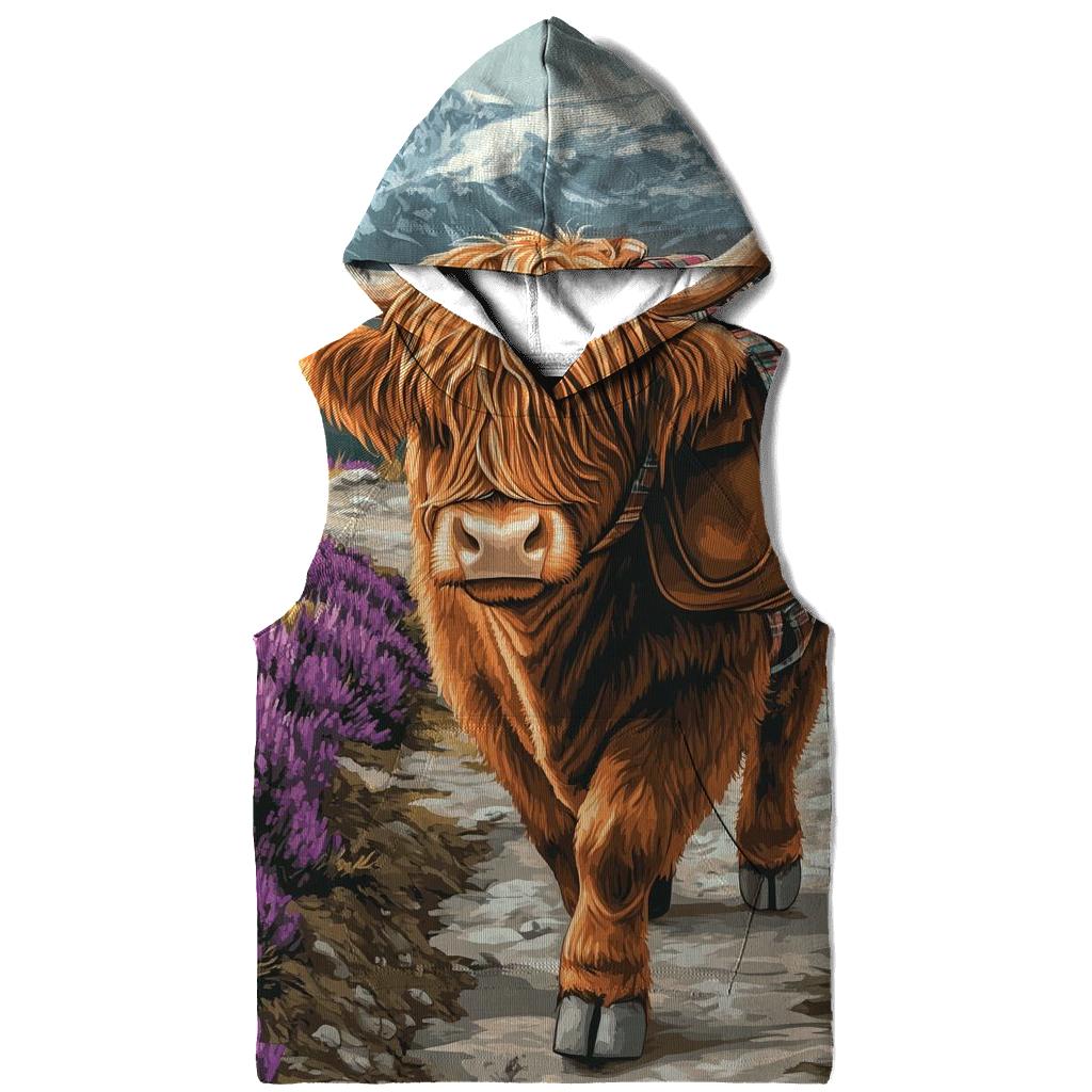 Mountain Pass Mail Carrier Highland Cow premium hoodies
