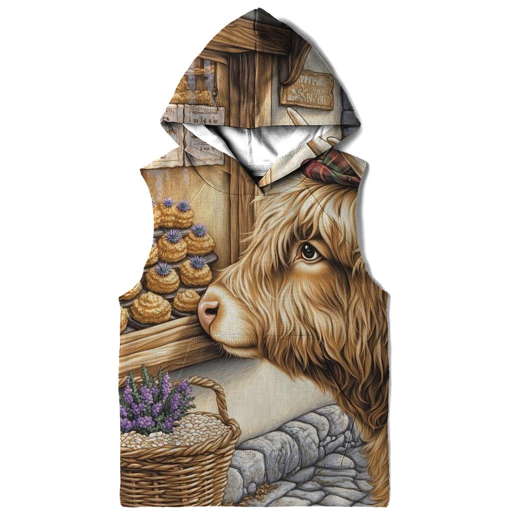 Highland Cow Thistle Bakery Window zip-up hoodies