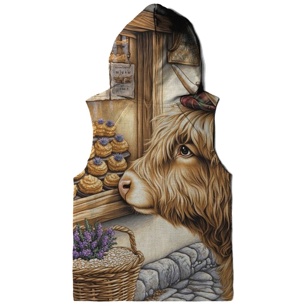 Highland Cow Thistle Bakery Window zip-up hoodies