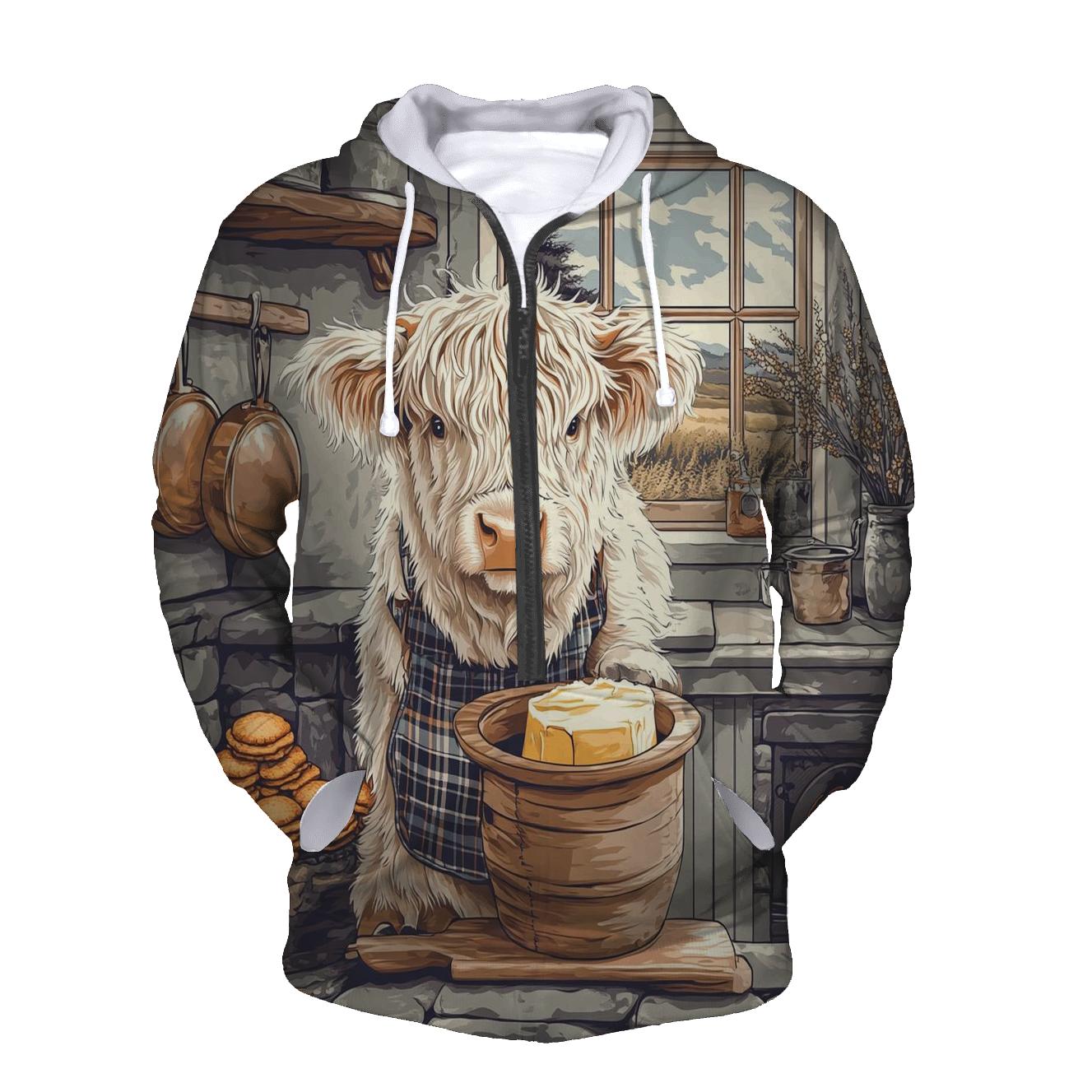 Highland Cow Butter Churn Kitchen hoodie trends