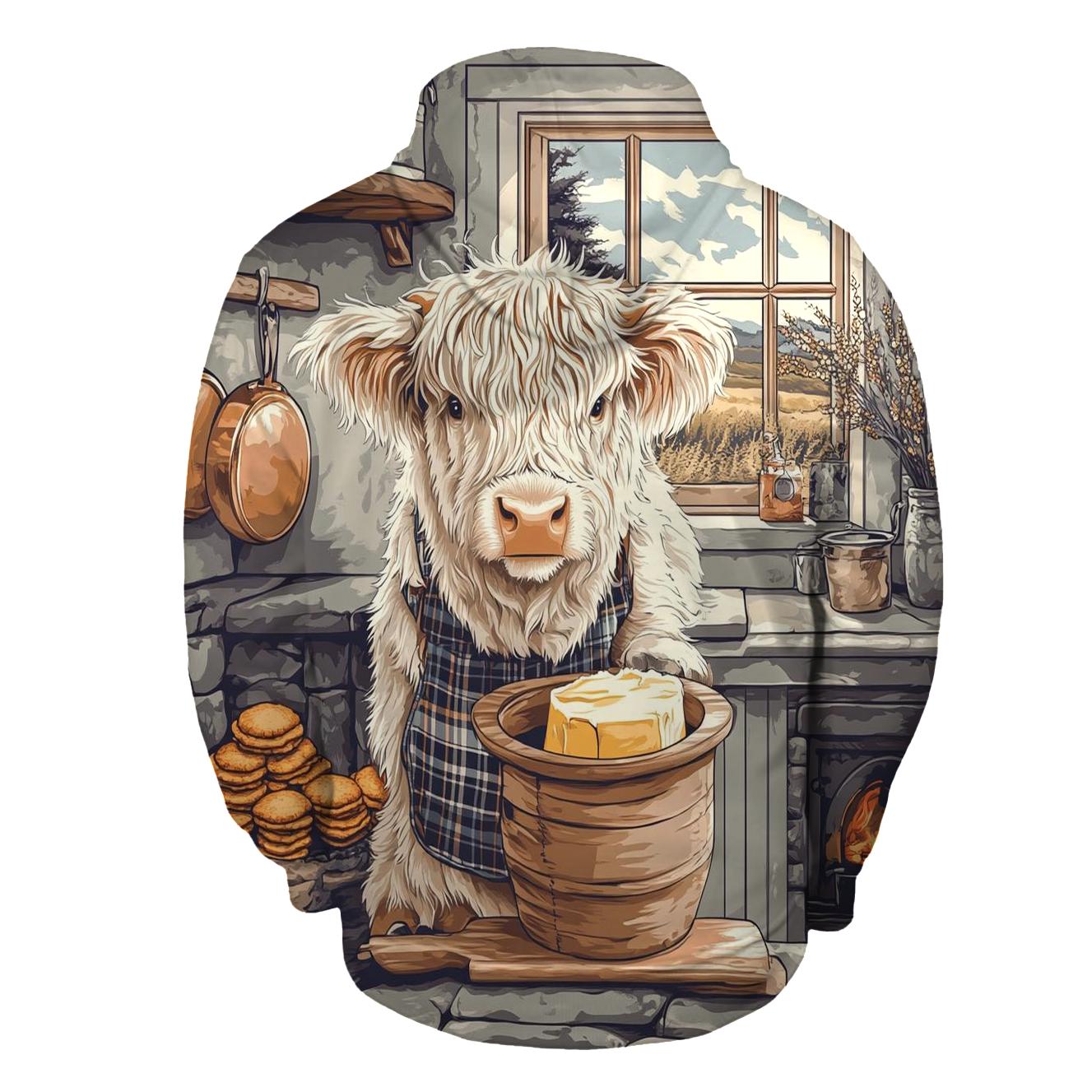 Highland Cow Butter Churn Kitchen hoodie trends