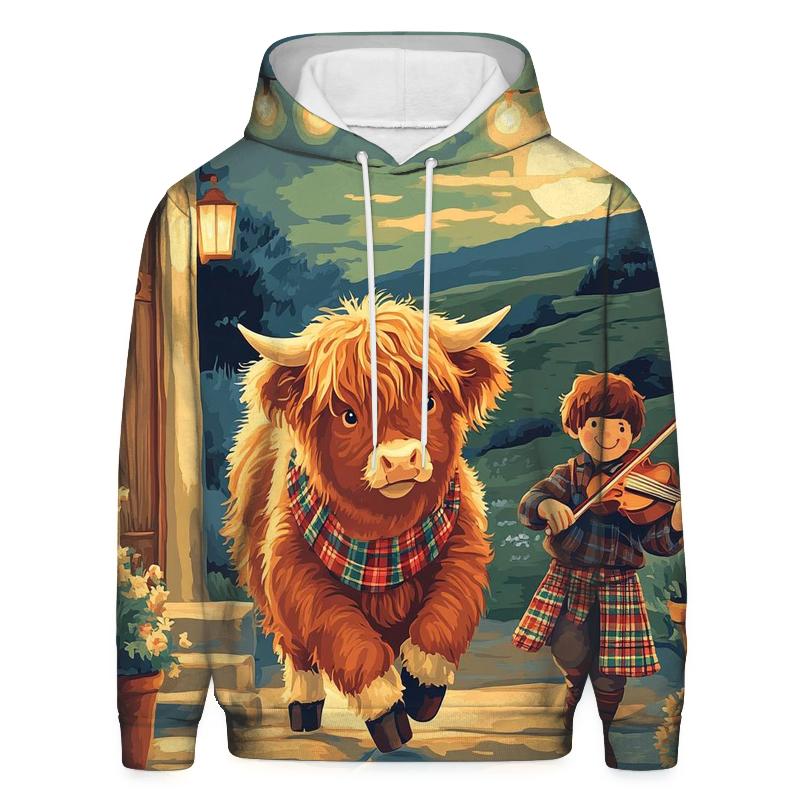 Ceilidh Dance Highland Cow Companion heavyweight hoodies