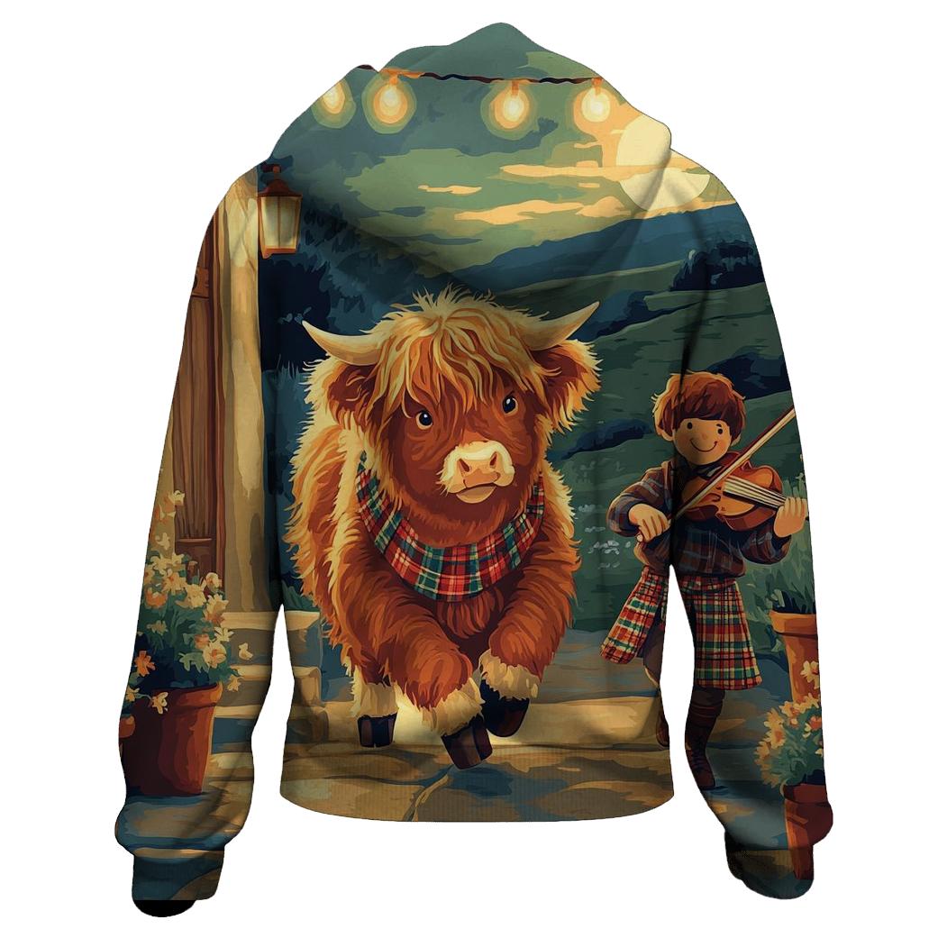 Ceilidh Dance Highland Cow Companion pullover hoodies