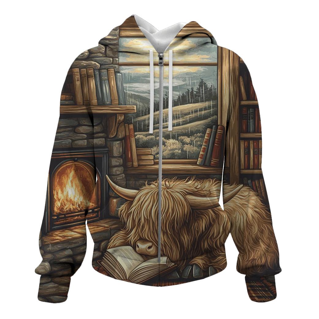 Highland Cow Bookshop Nook hoodie designs