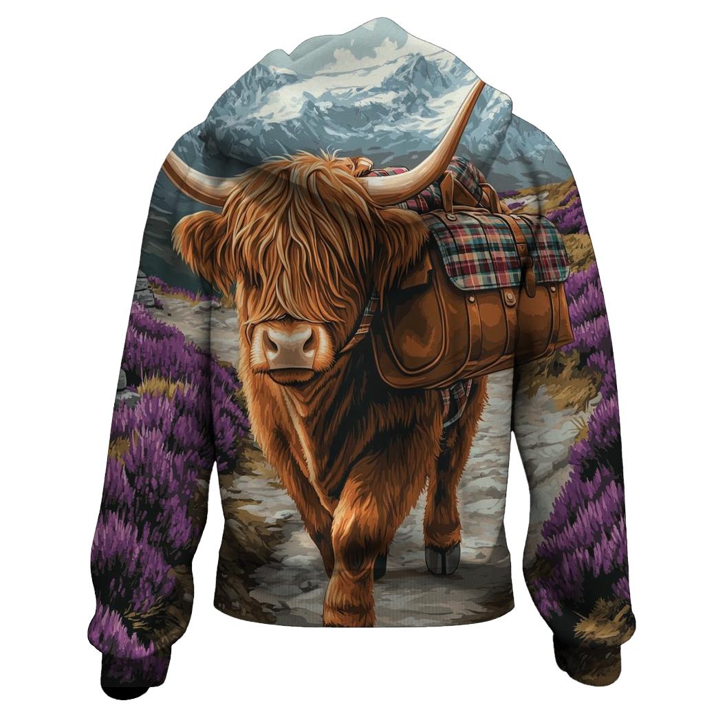 Mountain Pass Mail Carrier Highland Cow custom hoodies